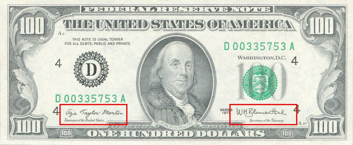 1977 twenty dollar bill real name